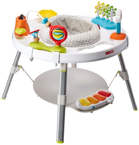 Skip hop - Oct 9, 2023 · Skip Hop 3-in-1 Grow with Me Activity Center. 4.2 out of 5. Stability. 4.5 out of 5. The tables and chairs and sturdy and can hold a significant amount of weight easily. My toddlers climb on top of the table frequently, and my husband and I are able to sit in the chairs without issue. No buckling or wobbling.